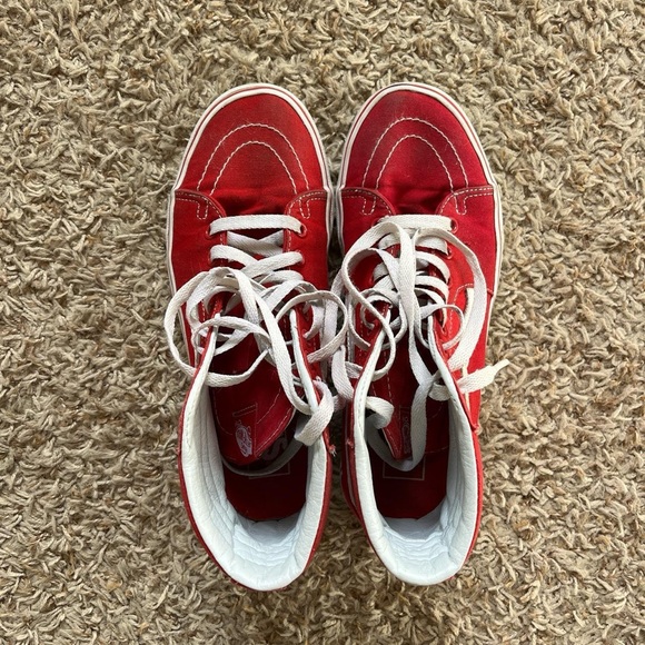 VANS SK8-HI Top Suede Skate Athletic Shoes Racing Red Men's Size 6.5Women's 7.5 - Picture 4 of 8